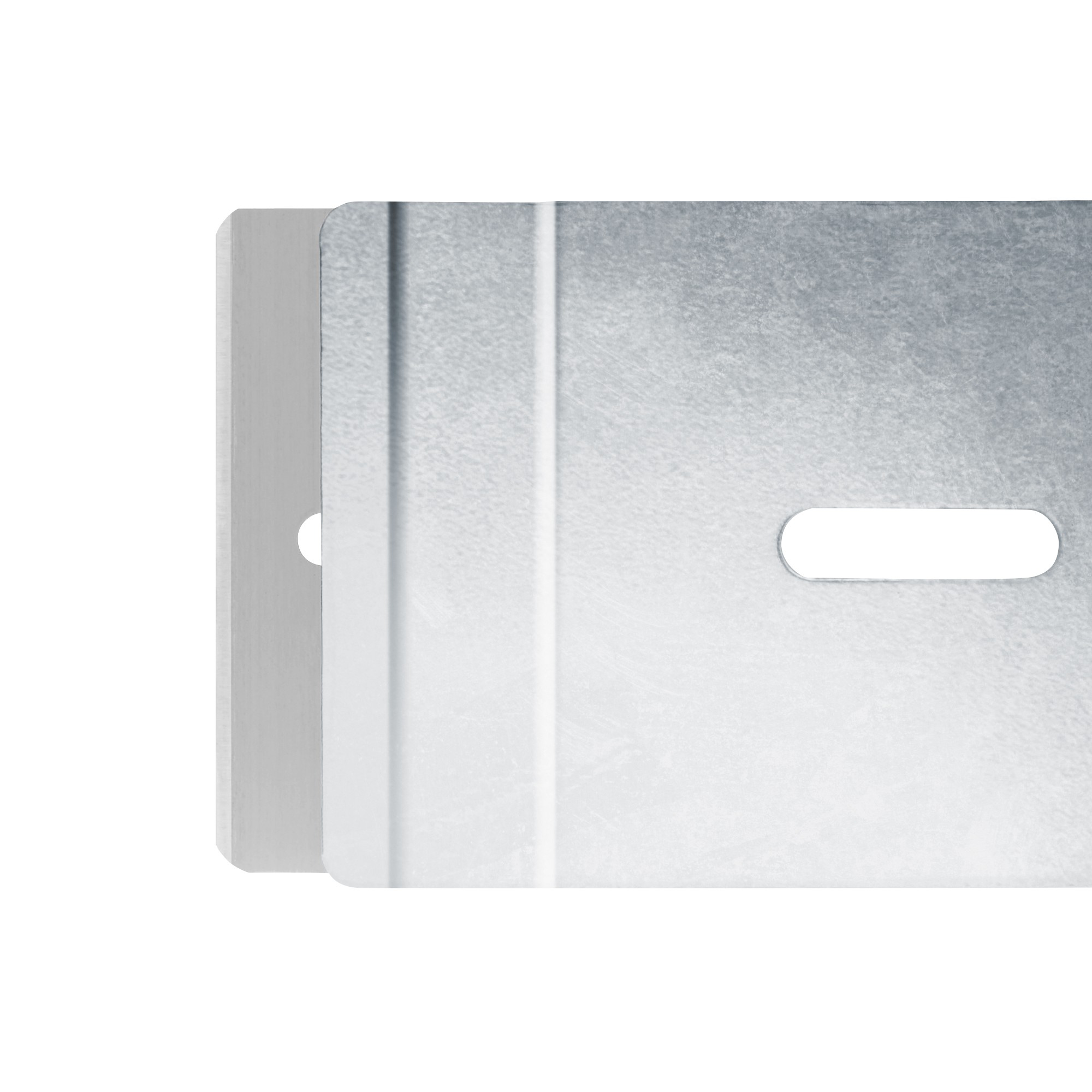 Rounded-tip reinforced razor blade, 36 mm scraper width