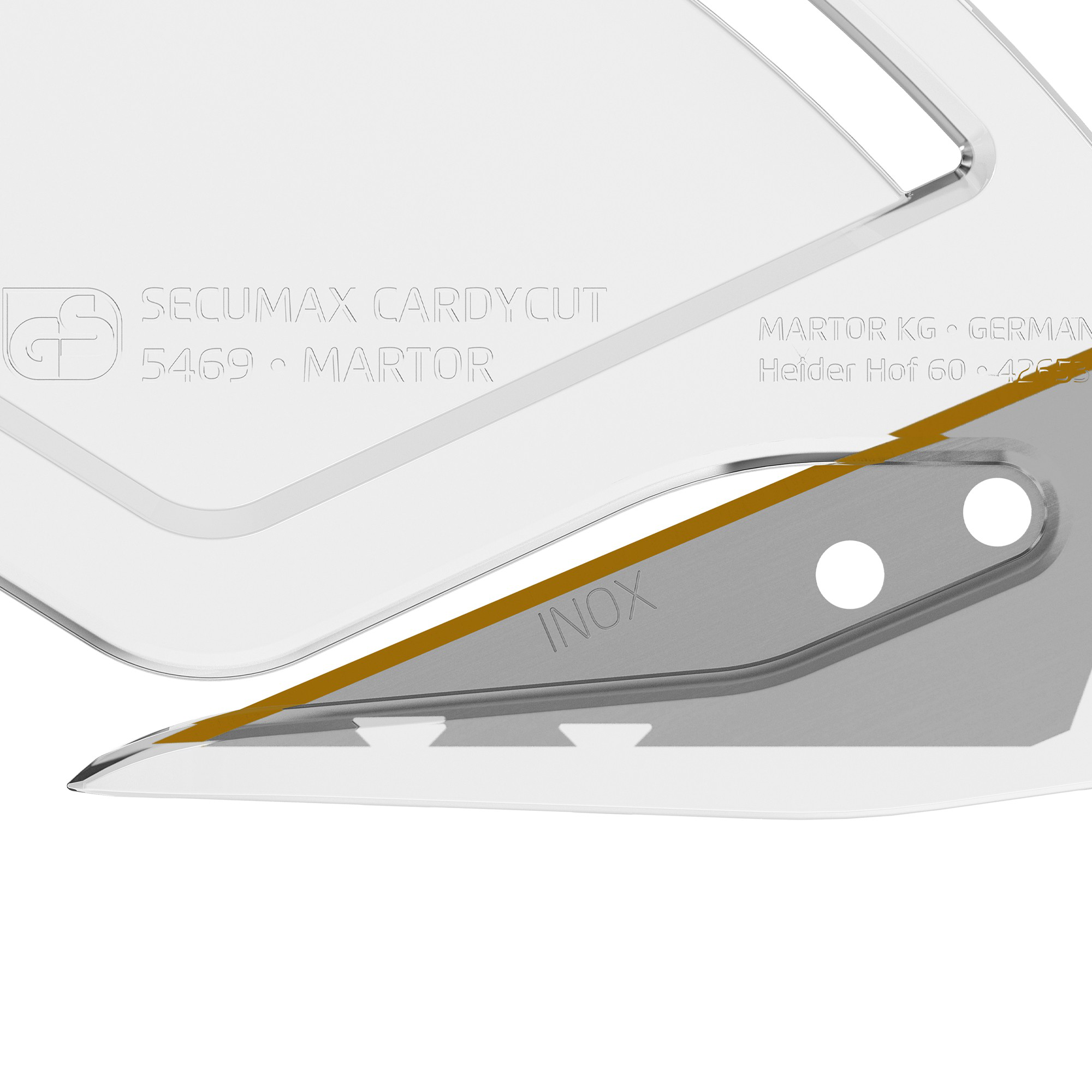 Disposable knife, non-corrosive, 2 mm cutting depth