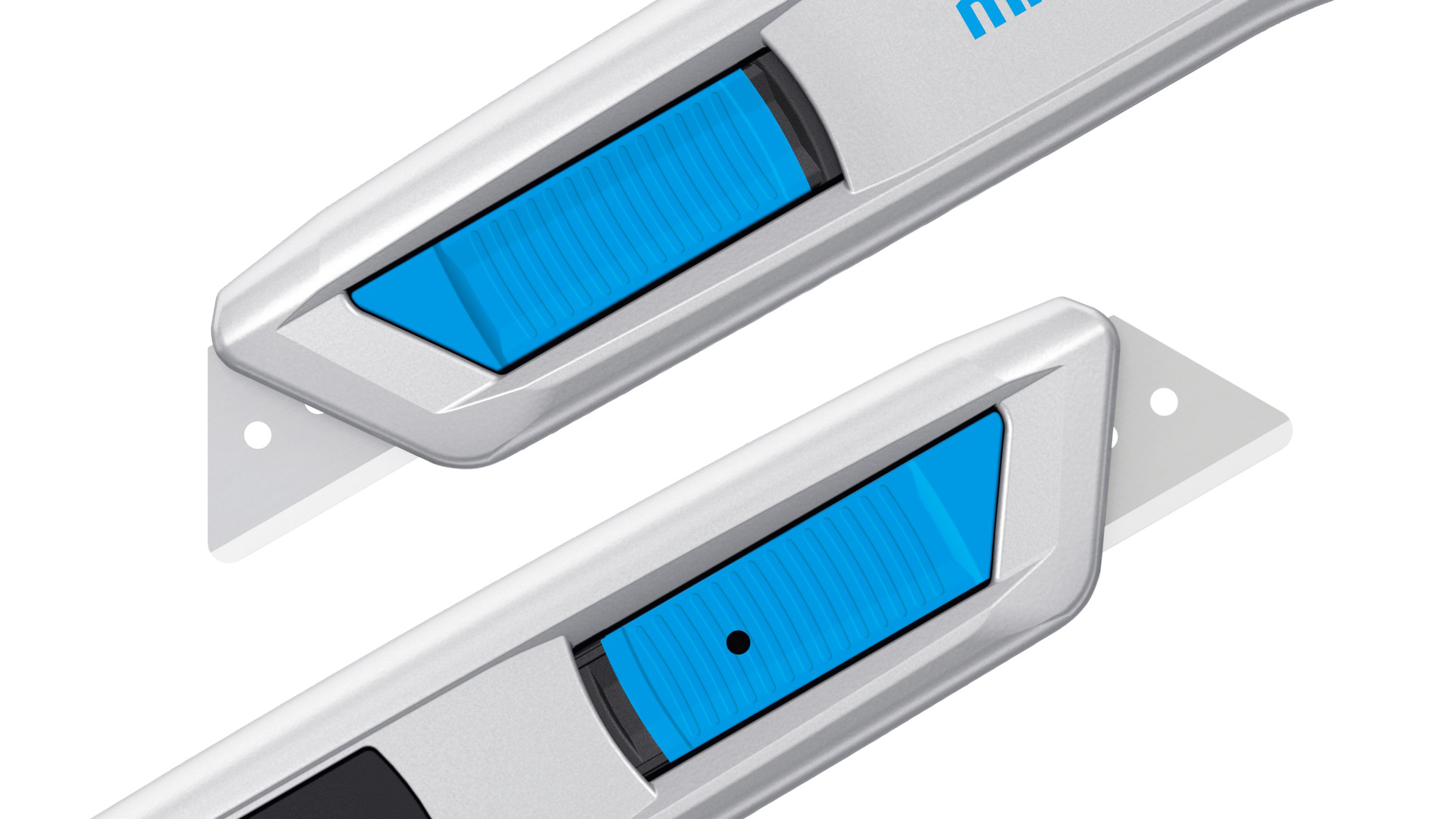 MARTOR Coltello di sicurezza con retrazione della lama, SECUNORM 540, coltello Cutter professionale, lama lunga, alluminio, Per mancini e destrorsi, produzione